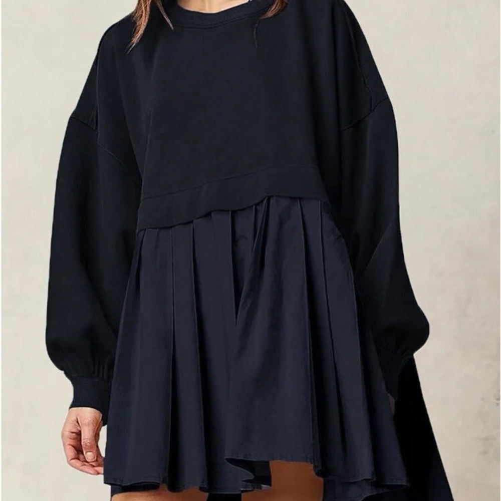 shein pleated smock dress